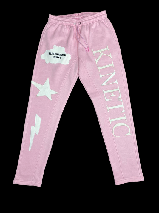 "ELIMINATE BAD ENERGY" Sweatpants PINK