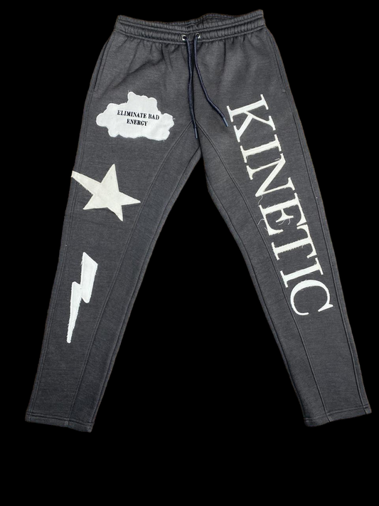 "ELIMINATE BAD ENERGY" Sweatpants GREY